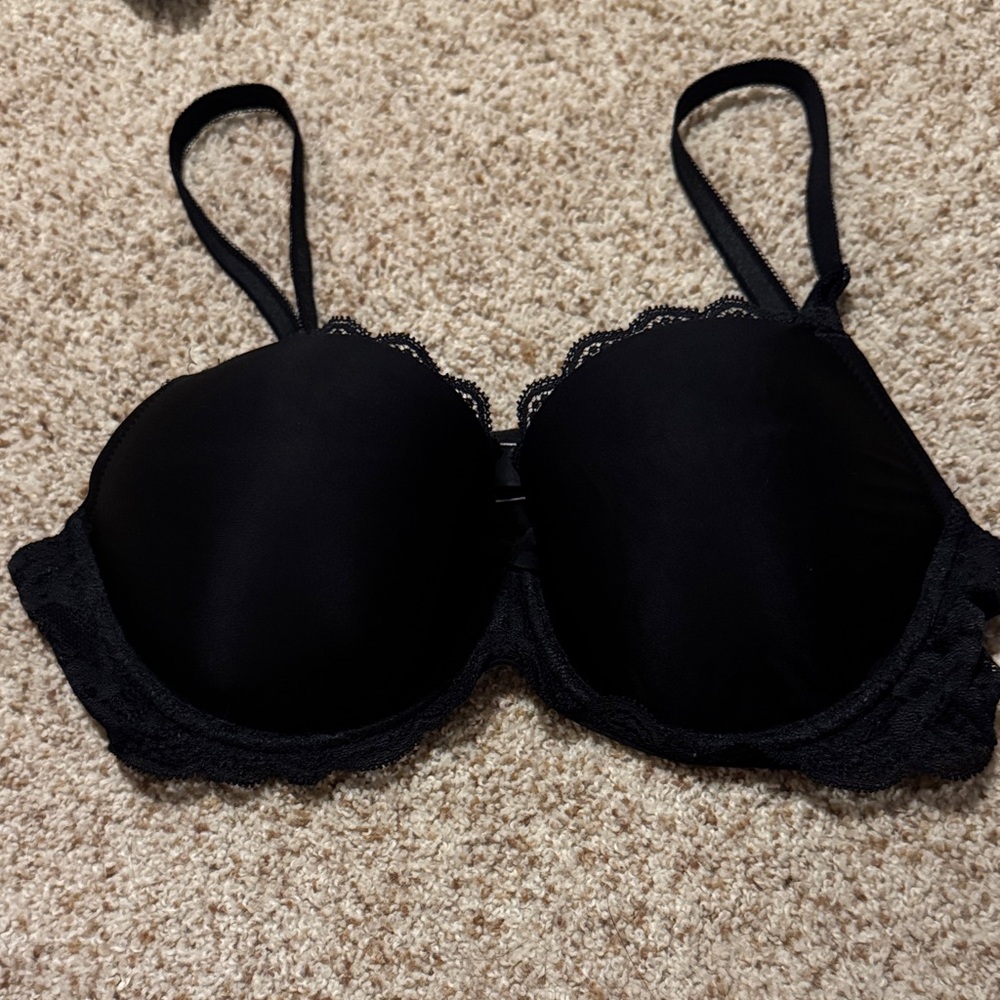 Victoria’s Secret Lace Trimmed Black Bra